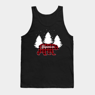 Stepmom Bear Buffalo Red Plaid Matching Family Christmas Tank Top